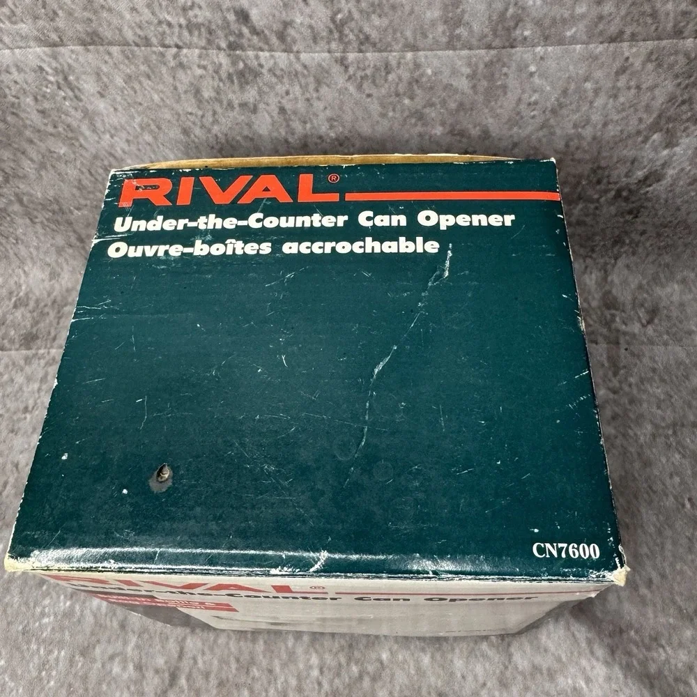 New Rival Electric Can Opener Space Saver Under Counter White Model CN7600